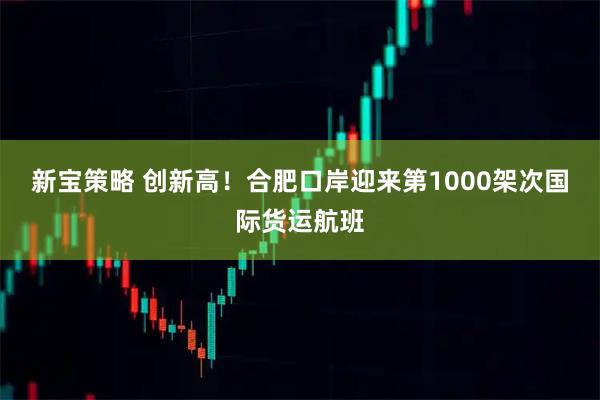 新宝策略 创新高！合肥口岸迎来第1000架次国际货运航班