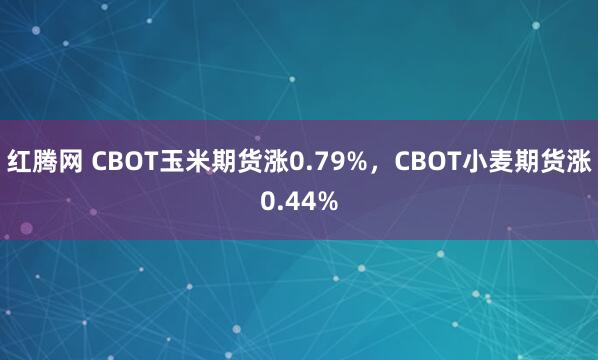 红腾网 CBOT玉米期货涨0.79%，CBOT小麦期货涨0.44%